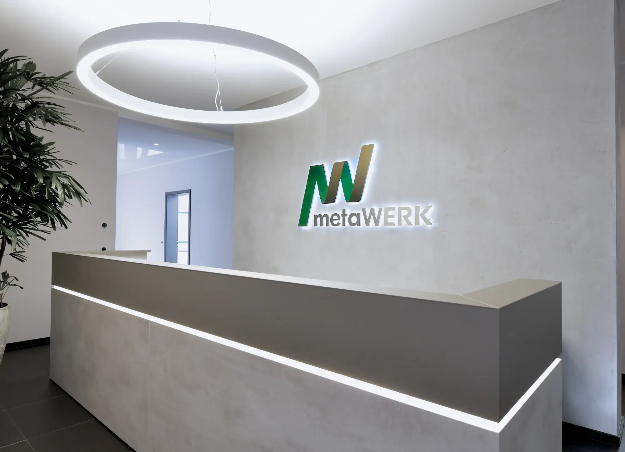 Eingangsbereich Metawerk mit Tresen