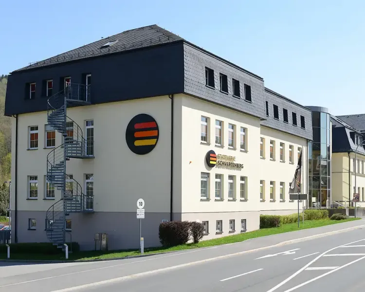 Verwaltungsgebäude der Stadtwerke Schwarzenberg mit Wendeltreppe